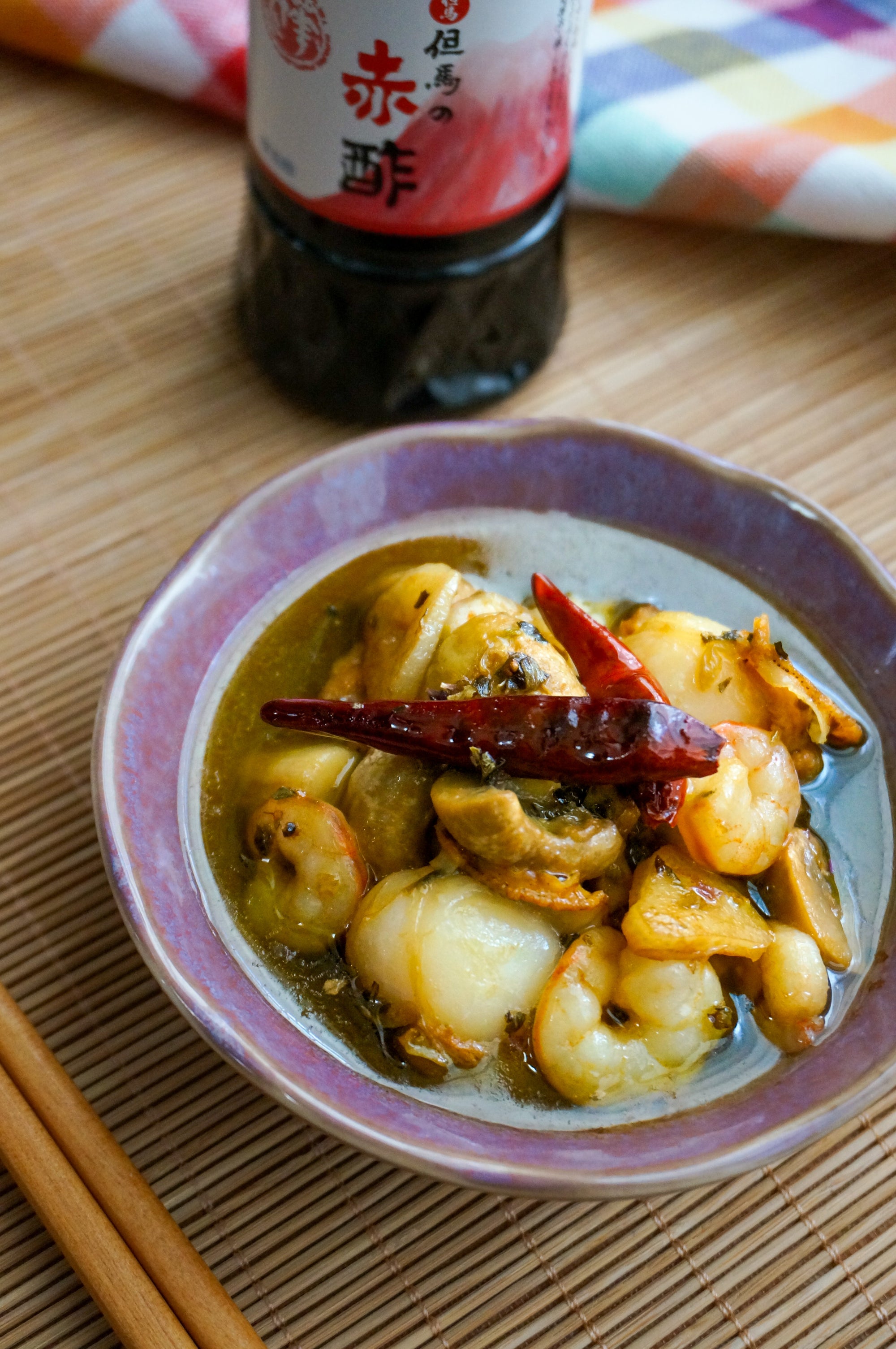 RECIPE: Japanese Red Vinegar Garlic Shrimp