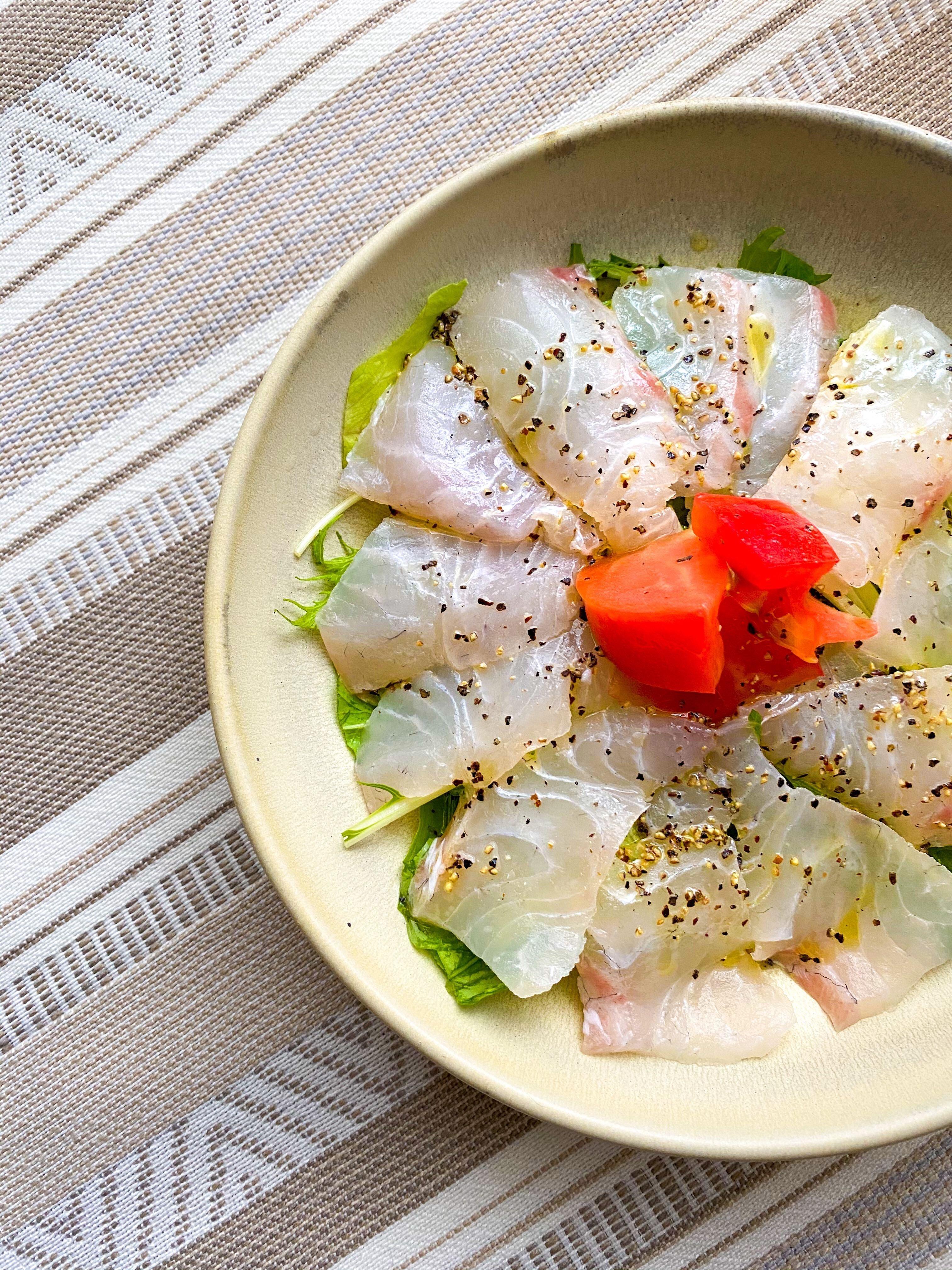 RECIPE: Sea Bream Carpaccio using Yuzu juice