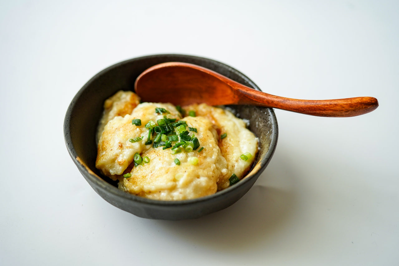RECIPE: Tofu “Mochi” with Shiitake Dashi