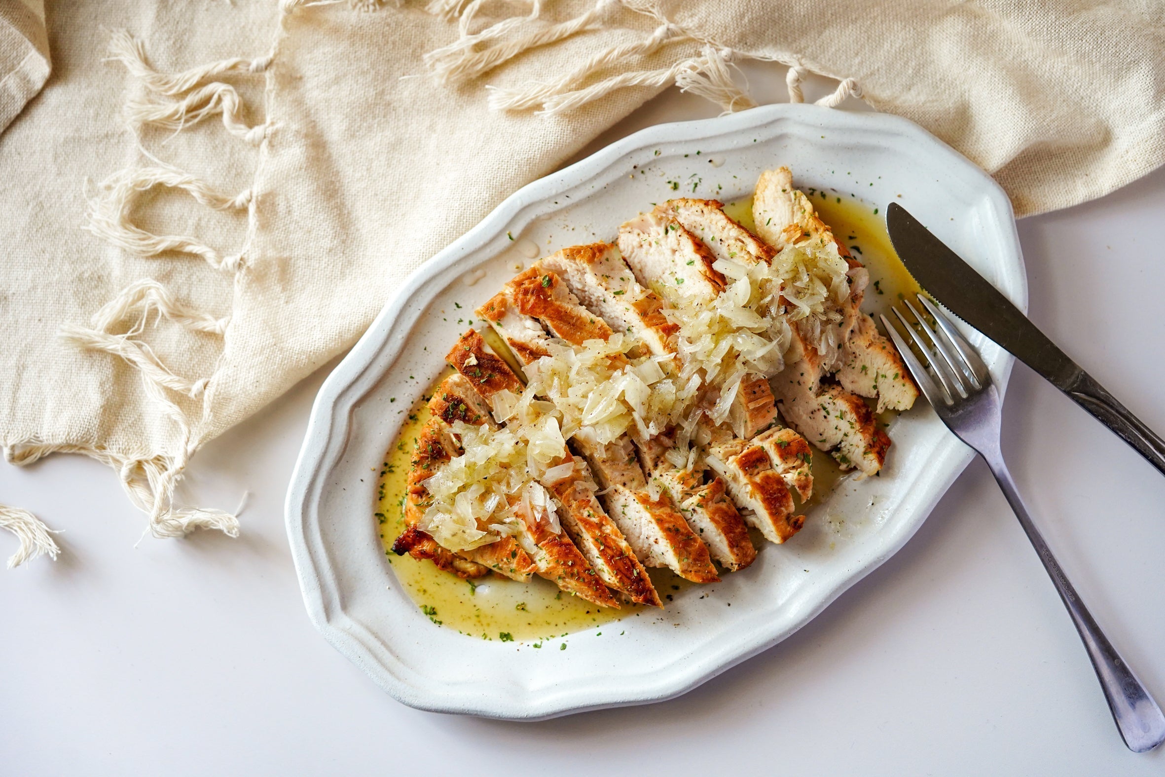 RECIPE: Crispy Sauteed Ume Chicken with Rakkyo Sauce