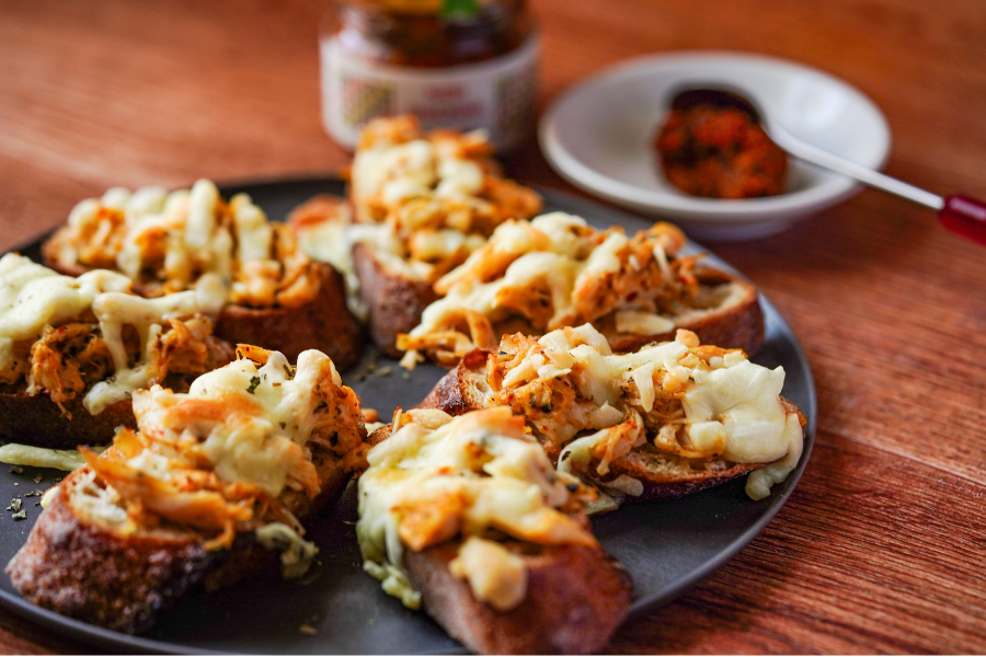 RECIPE: Chicken Cheese Toast with Shichimi Paste