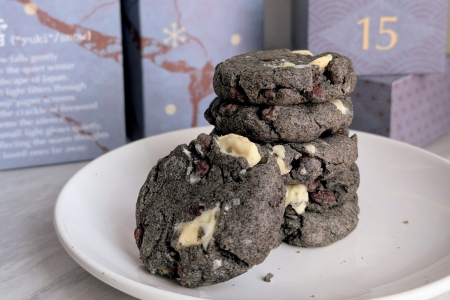 Recipe: Spoonful Tian's Black Sesame & Adzuki Bean Cookies