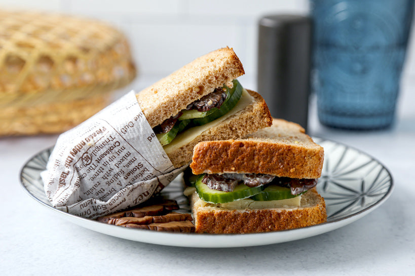 RECIPE: Pickled Plum's Smoked Takuan, Cheese and Cucumber Sandwich