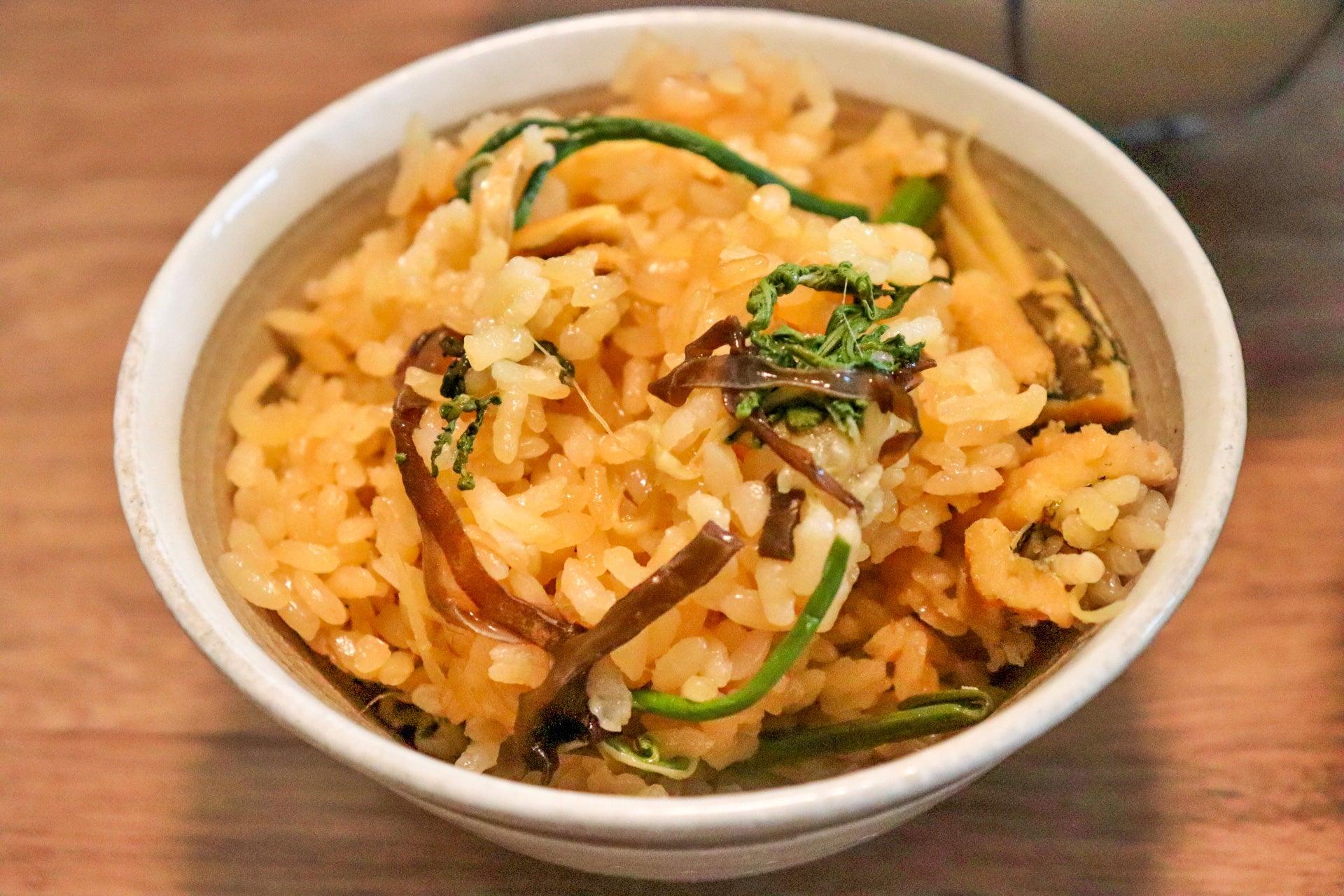 Sansai Takikomi Gohan (Mixed Rice with Mountain Vegetables)