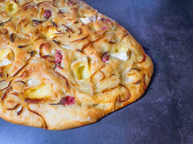RECIPE: Sakura, Caramelized Onions and Camembert Focaccia
