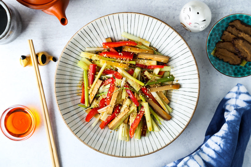 RECIPE: Pickled Plum's Smoked Tofu Celery Salad