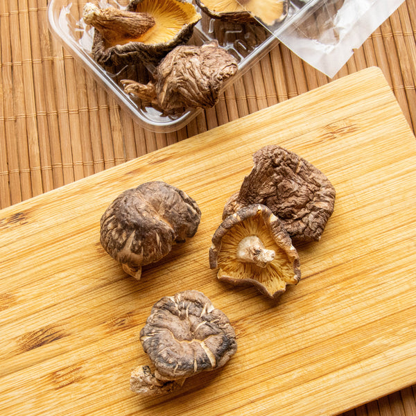 Smoky and umami-rich dried koshin shiitake grown in Oita