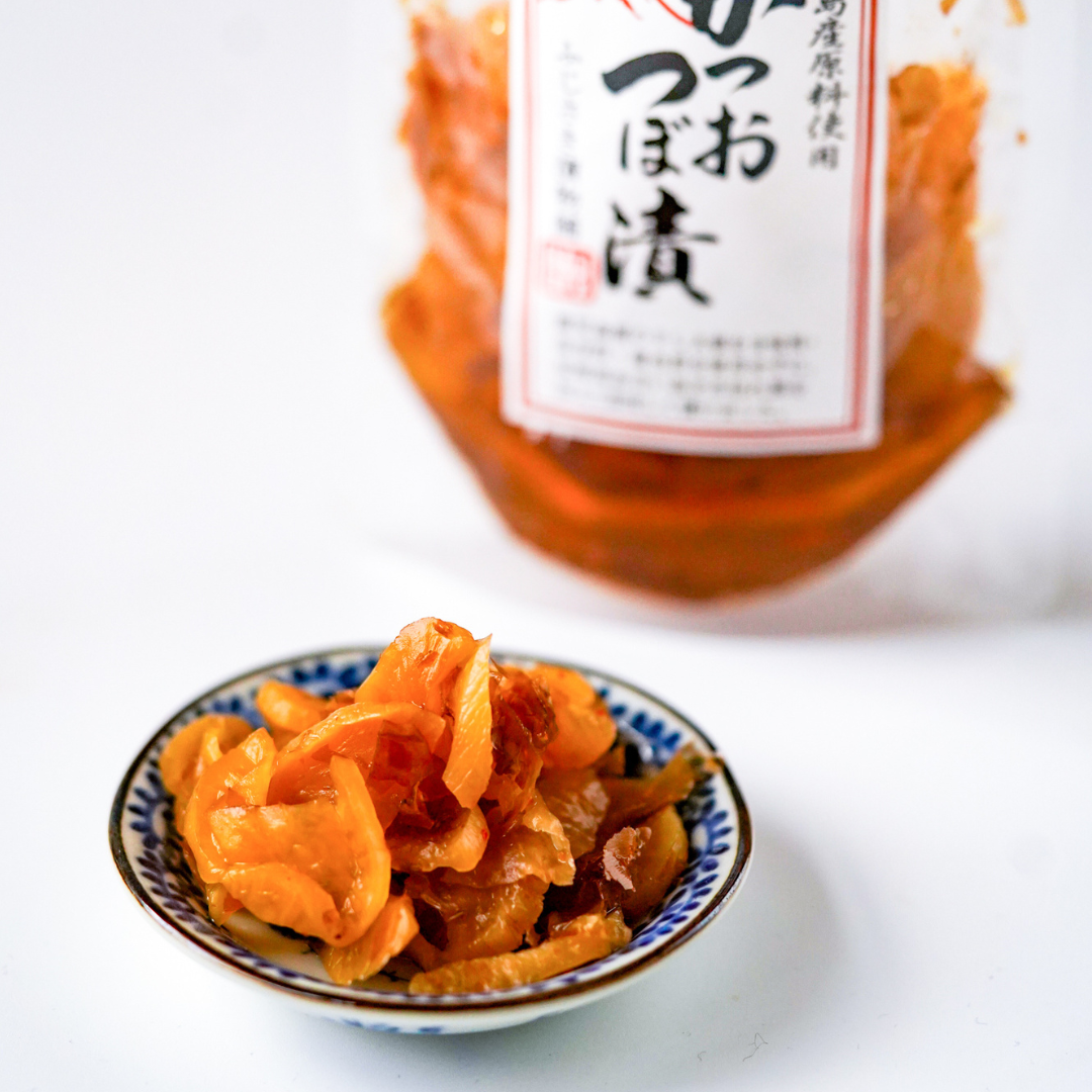 Katsuo Tsubozuke (Pickled Daikon with Bonito Flakes)