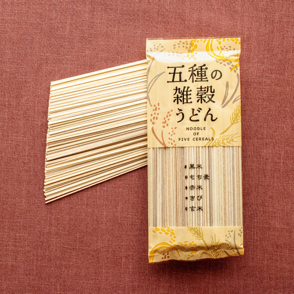 5 grain udon noodles with a smooth, chewy texture from Okayama