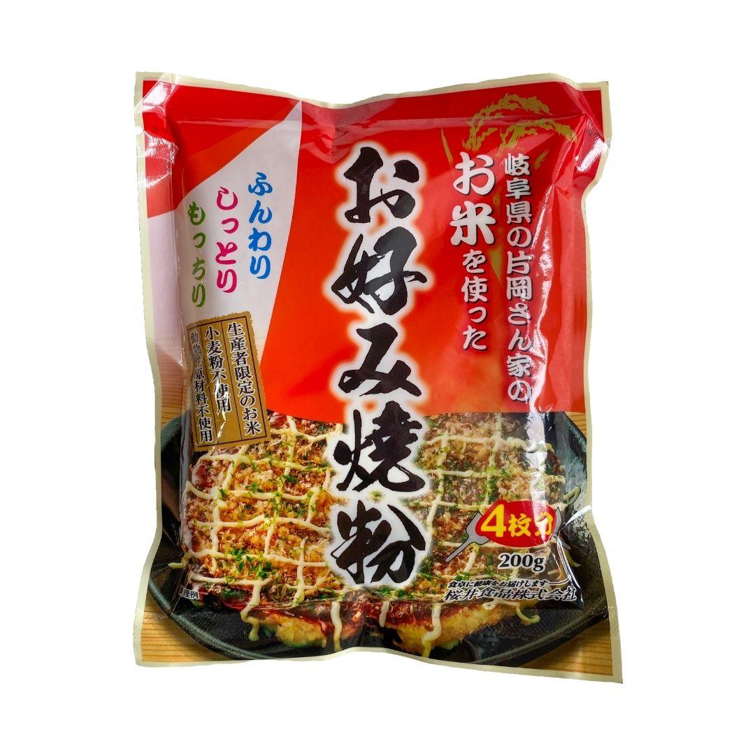 OKONOMIYAKI MIX MADE WITH RICE FLOUR (VEGAN AND GLUTEN-FREE) (お米を使ったお好み焼き粉)