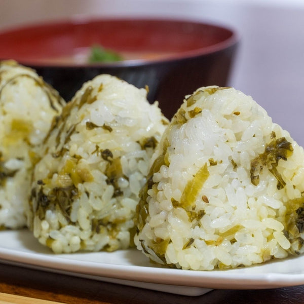Nozawana (Pickled Leafy Mustard Greens) Onigiri (Rice Ball