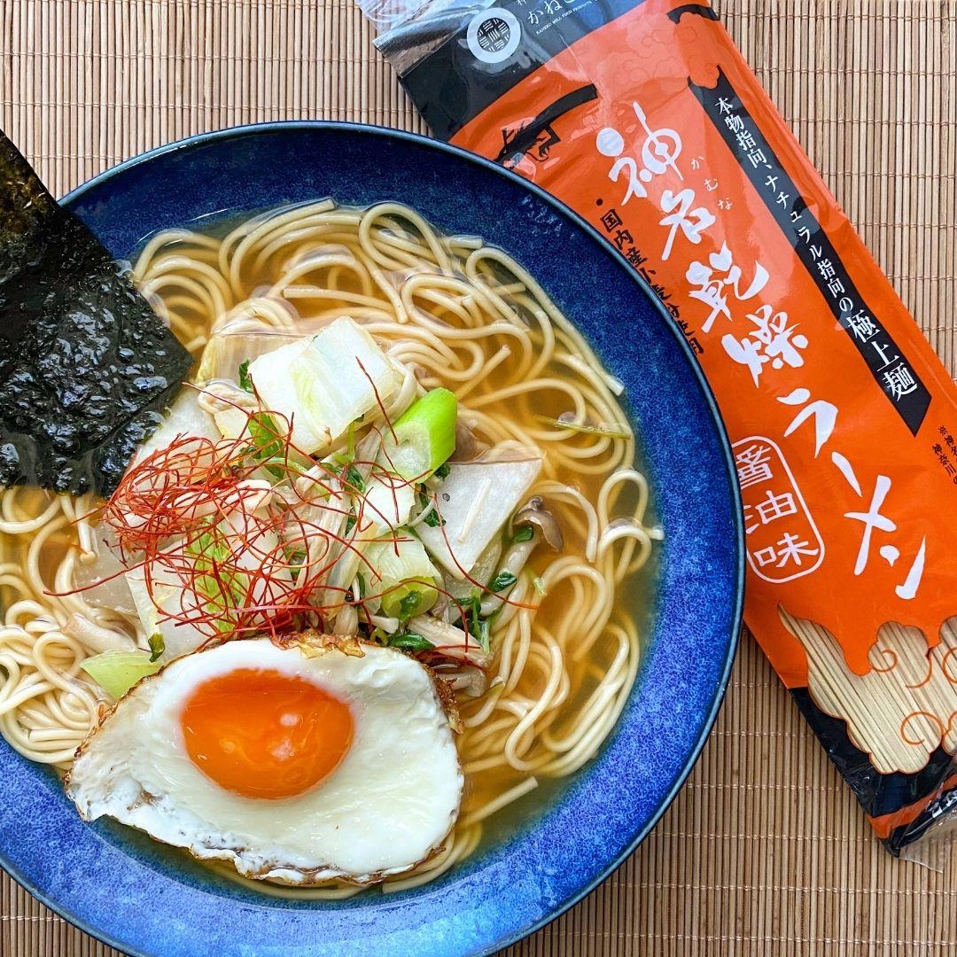 NATURAL RAMEN WITH SOY SAUCE BROTH (神名乾燥ラーメン)